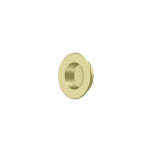 Deltana 1-7/8 Round Flush Pull Unlacquered Bright Brass Finish FP178U3-UNL